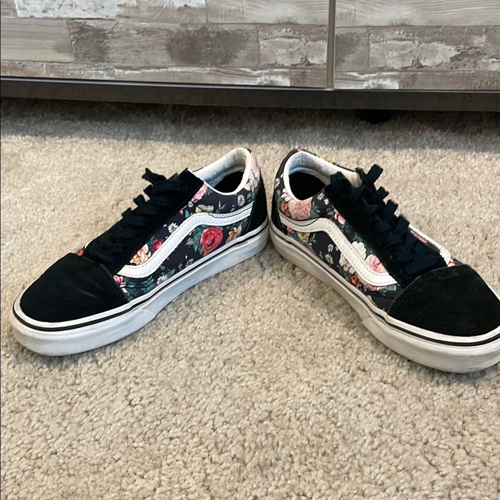 Floral Black Vans - Picture 2 of 6